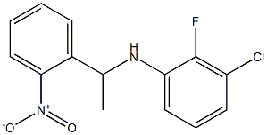 3-chloro-2-fluoro-N-[1-(2-nitrophenyl)ethyl]aniline Struktur