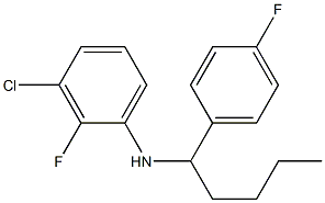 3-chloro-2-fluoro-N-[1-(4-fluorophenyl)pentyl]aniline Struktur