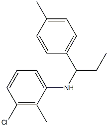 3-chloro-2-methyl-N-[1-(4-methylphenyl)propyl]aniline Struktur