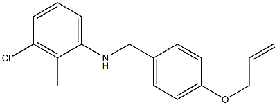 3-chloro-2-methyl-N-{[4-(prop-2-en-1-yloxy)phenyl]methyl}aniline Struktur