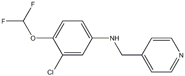 3-chloro-4-(difluoromethoxy)-N-(pyridin-4-ylmethyl)aniline Struktur