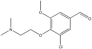 3-chloro-4-[2-(dimethylamino)ethoxy]-5-methoxybenzaldehyde Struktur