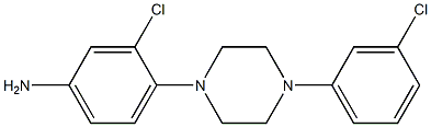 3-chloro-4-[4-(3-chlorophenyl)piperazin-1-yl]aniline Struktur