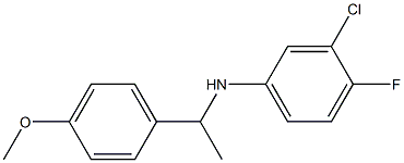 3-chloro-4-fluoro-N-[1-(4-methoxyphenyl)ethyl]aniline Struktur