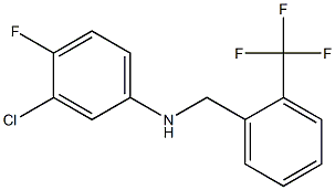 3-chloro-4-fluoro-N-{[2-(trifluoromethyl)phenyl]methyl}aniline Struktur