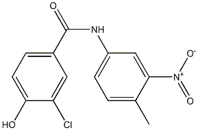 3-chloro-4-hydroxy-N-(4-methyl-3-nitrophenyl)benzamide Struktur