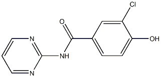 3-chloro-4-hydroxy-N-(pyrimidin-2-yl)benzamide Struktur