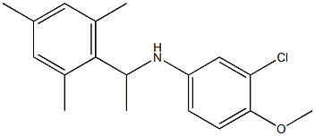 3-chloro-4-methoxy-N-[1-(2,4,6-trimethylphenyl)ethyl]aniline Struktur