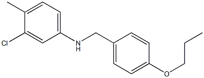 3-chloro-4-methyl-N-[(4-propoxyphenyl)methyl]aniline Struktur