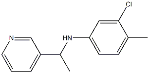 3-chloro-4-methyl-N-[1-(pyridin-3-yl)ethyl]aniline Struktur