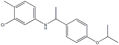 3-chloro-4-methyl-N-{1-[4-(propan-2-yloxy)phenyl]ethyl}aniline Struktur