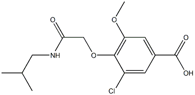 3-chloro-5-methoxy-4-{[(2-methylpropyl)carbamoyl]methoxy}benzoic acid Struktur