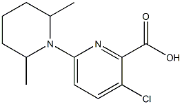 3-chloro-6-(2,6-dimethylpiperidin-1-yl)pyridine-2-carboxylic acid Struktur