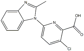 3-chloro-6-(2-methyl-1H-1,3-benzodiazol-1-yl)pyridine-2-carboxylic acid Struktur