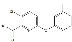 3-chloro-6-(3-fluorophenoxy)pyridine-2-carboxylic acid Struktur