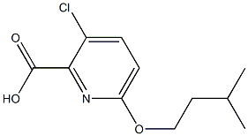 3-chloro-6-(3-methylbutoxy)pyridine-2-carboxylic acid Struktur