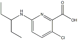 3-chloro-6-(pentan-3-ylamino)pyridine-2-carboxylic acid Struktur