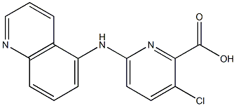 3-chloro-6-(quinolin-5-ylamino)pyridine-2-carboxylic acid Struktur