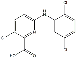 3-chloro-6-[(2,5-dichlorophenyl)amino]pyridine-2-carboxylic acid Struktur