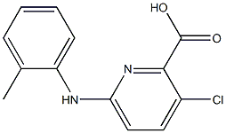 3-chloro-6-[(2-methylphenyl)amino]pyridine-2-carboxylic acid Struktur