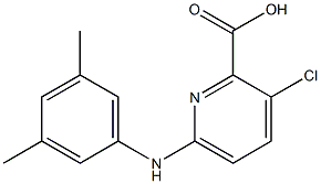 3-chloro-6-[(3,5-dimethylphenyl)amino]pyridine-2-carboxylic acid Struktur