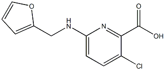 3-chloro-6-[(furan-2-ylmethyl)amino]pyridine-2-carboxylic acid Struktur