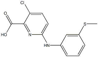 3-chloro-6-{[3-(methylsulfanyl)phenyl]amino}pyridine-2-carboxylic acid Struktur