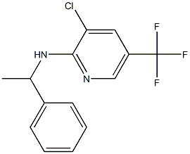 3-chloro-N-(1-phenylethyl)-5-(trifluoromethyl)pyridin-2-amine Struktur