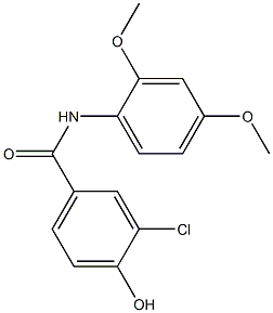 3-chloro-N-(2,4-dimethoxyphenyl)-4-hydroxybenzamide Struktur