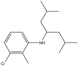 3-chloro-N-(2,6-dimethylheptan-4-yl)-2-methylaniline Struktur