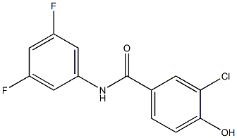 3-chloro-N-(3,5-difluorophenyl)-4-hydroxybenzamide Struktur