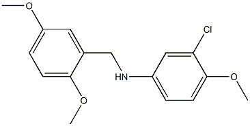 3-chloro-N-[(2,5-dimethoxyphenyl)methyl]-4-methoxyaniline Struktur