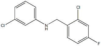 3-chloro-N-[(2-chloro-4-fluorophenyl)methyl]aniline Struktur