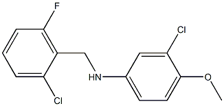 3-chloro-N-[(2-chloro-6-fluorophenyl)methyl]-4-methoxyaniline Struktur