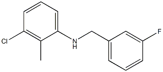 3-chloro-N-[(3-fluorophenyl)methyl]-2-methylaniline Struktur