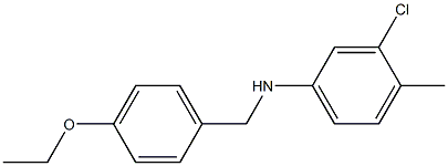 3-chloro-N-[(4-ethoxyphenyl)methyl]-4-methylaniline Struktur