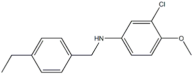 3-chloro-N-[(4-ethylphenyl)methyl]-4-methoxyaniline Struktur