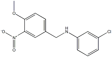 3-chloro-N-[(4-methoxy-3-nitrophenyl)methyl]aniline Struktur