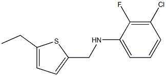 3-chloro-N-[(5-ethylthiophen-2-yl)methyl]-2-fluoroaniline Struktur