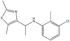 3-chloro-N-[1-(2,5-dimethyl-1,3-thiazol-4-yl)ethyl]-2-methylaniline Struktur