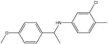 3-chloro-N-[1-(4-methoxyphenyl)ethyl]-4-methylaniline Struktur