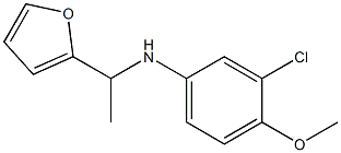 3-chloro-N-[1-(furan-2-yl)ethyl]-4-methoxyaniline Struktur