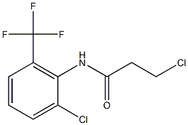 3-chloro-N-[2-chloro-6-(trifluoromethyl)phenyl]propanamide Struktur