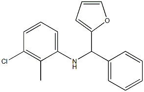 3-chloro-N-[furan-2-yl(phenyl)methyl]-2-methylaniline Struktur