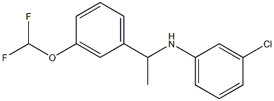 3-chloro-N-{1-[3-(difluoromethoxy)phenyl]ethyl}aniline Struktur