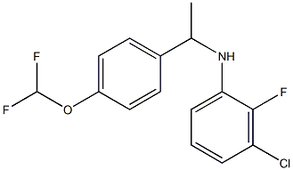 3-chloro-N-{1-[4-(difluoromethoxy)phenyl]ethyl}-2-fluoroaniline Struktur