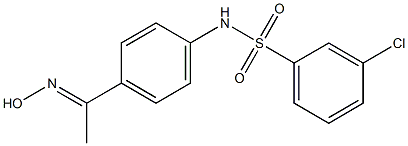 3-chloro-N-{4-[1-(hydroxyimino)ethyl]phenyl}benzene-1-sulfonamide Struktur