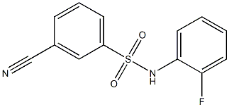 3-cyano-N-(2-fluorophenyl)benzenesulfonamide Struktur