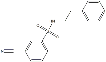 3-cyano-N-(2-phenylethyl)benzenesulfonamide Struktur