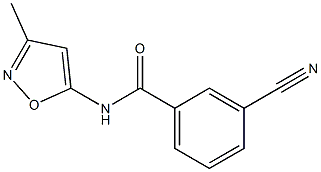 3-cyano-N-(3-methylisoxazol-5-yl)benzamide Struktur